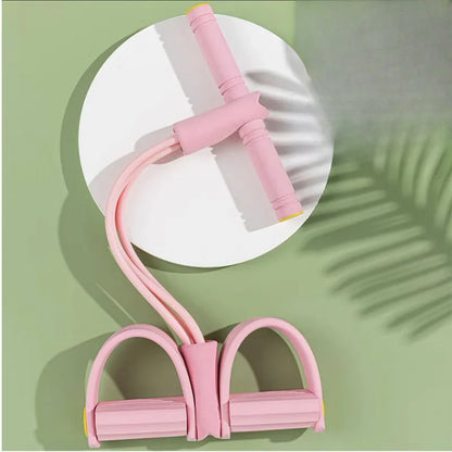 Home Fitness Equipment: 4-Tube Resistance Bands Yoga Pedal Puller for Stretching and Exercise, Leg Muscle Strengthening Tool