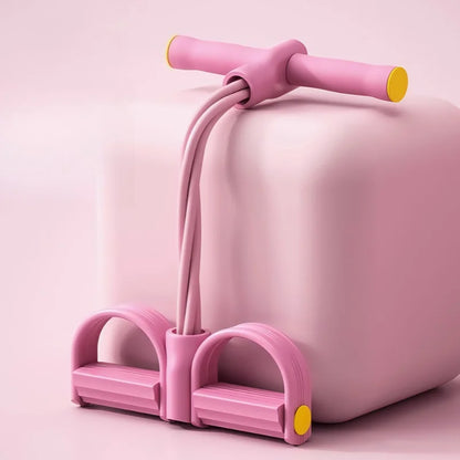 Home Fitness Equipment: 4-Tube Resistance Bands Yoga Pedal Puller for Stretching and Exercise, Leg Muscle Strengthening Tool