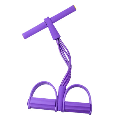 Home Fitness Equipment: 4-Tube Resistance Bands Yoga Pedal Puller for Stretching and Exercise, Leg Muscle Strengthening Tool