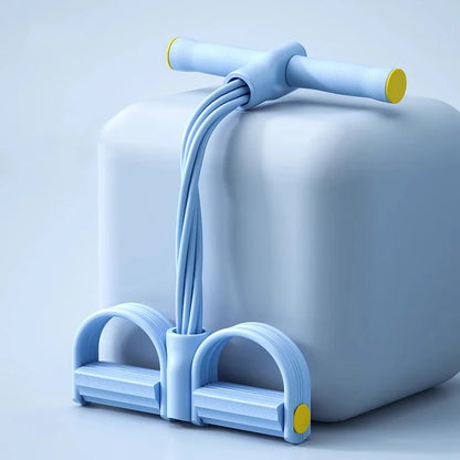 Home Fitness Equipment: 4-Tube Resistance Bands Yoga Pedal Puller for Stretching and Exercise, Leg Muscle Strengthening Tool