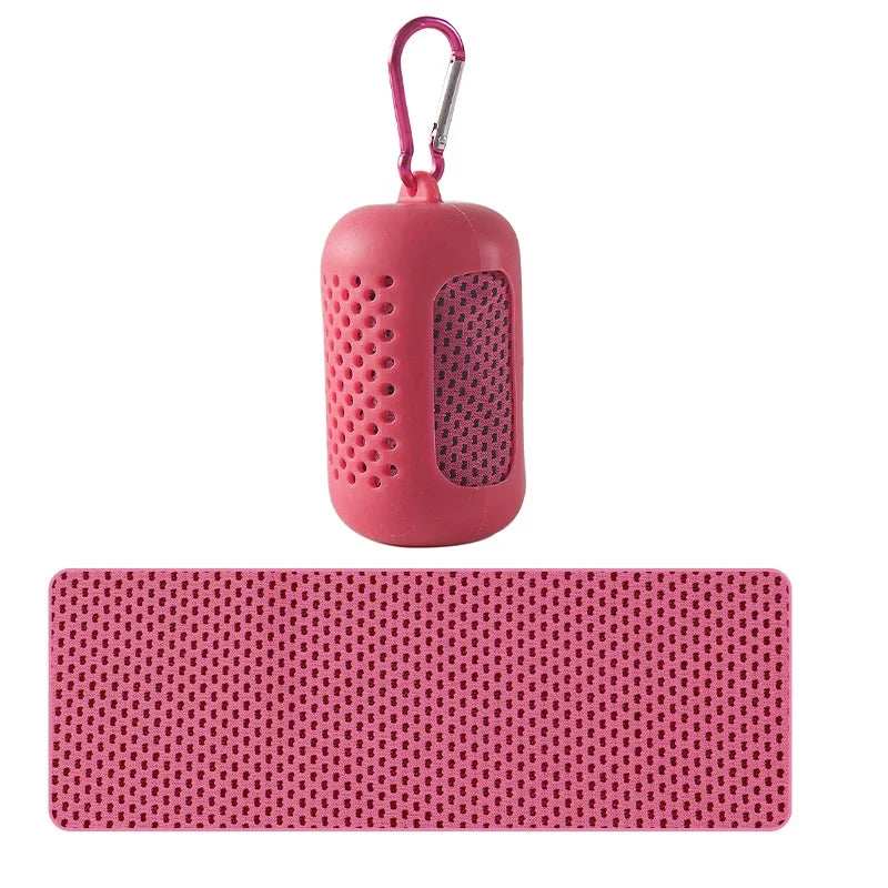 Cooling Towel Breathable Chilly Towel Sports Towel With Storage Box Yoga Towel Gym Towel for Indoor & Outdoor Activities